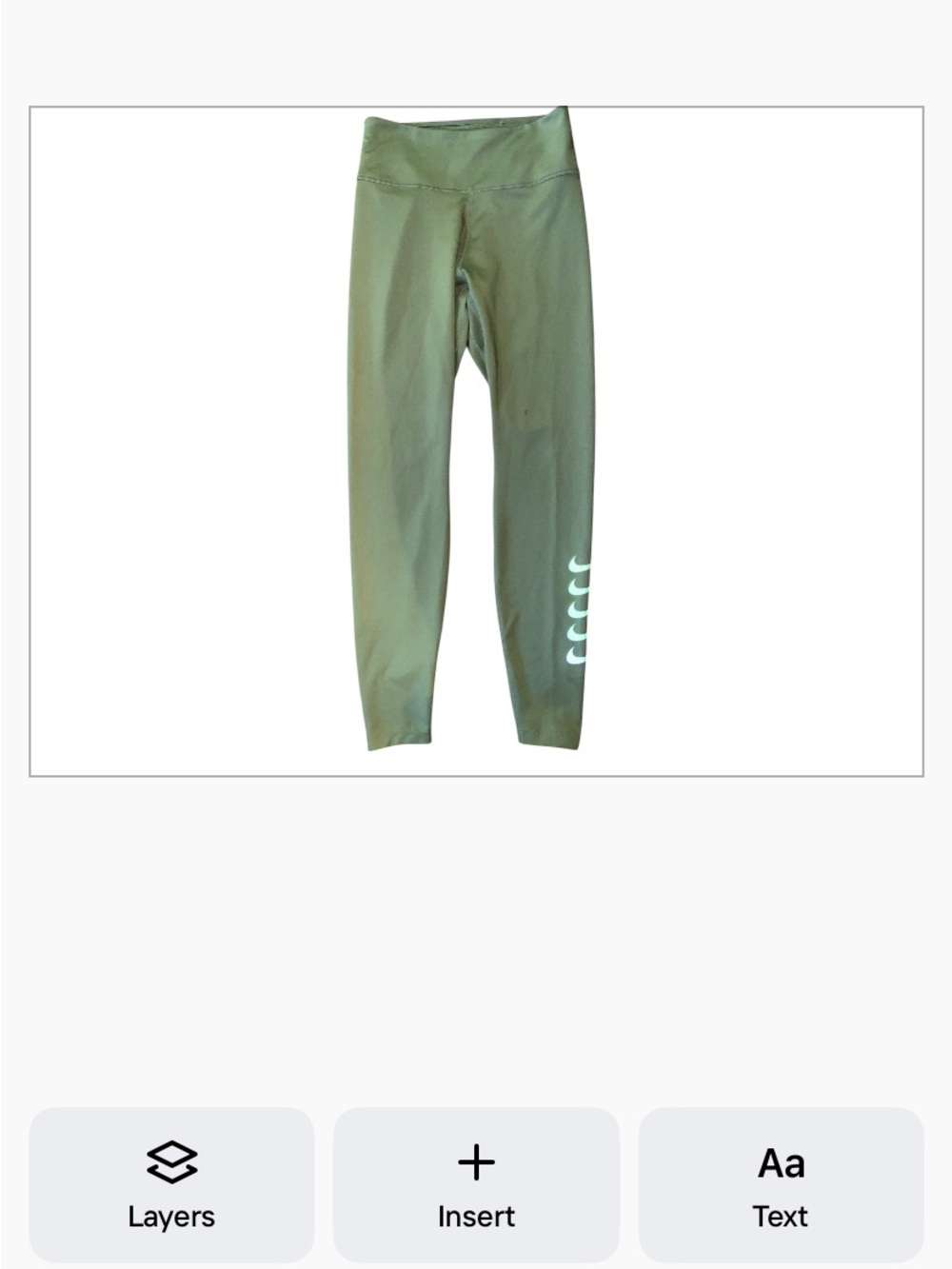 Nike women’s running leggings featuring a sage green color.